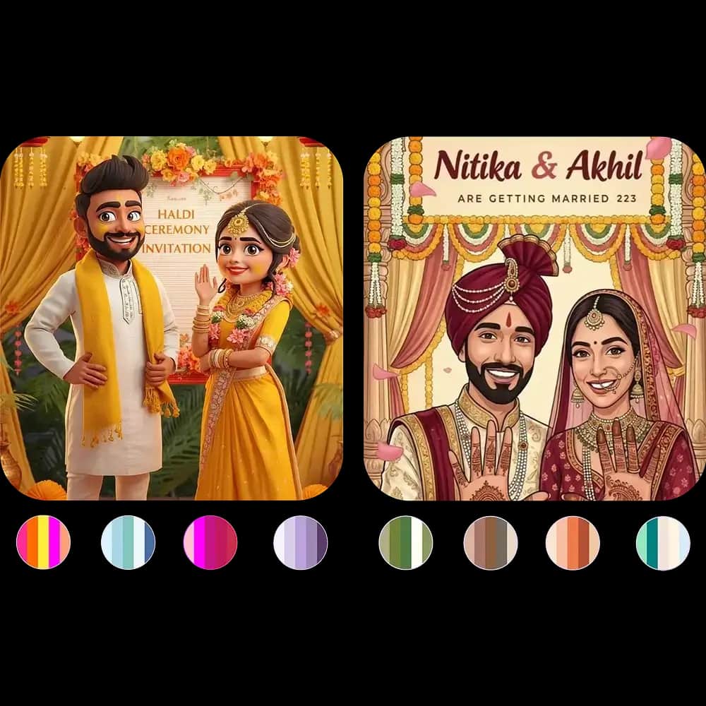 Refining color palettes for a personalized AI invitation design