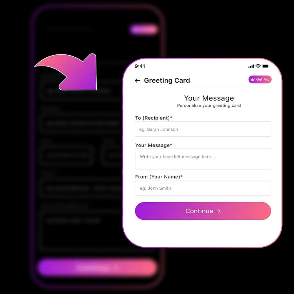 Adding event details to generate a custom digital invitation card