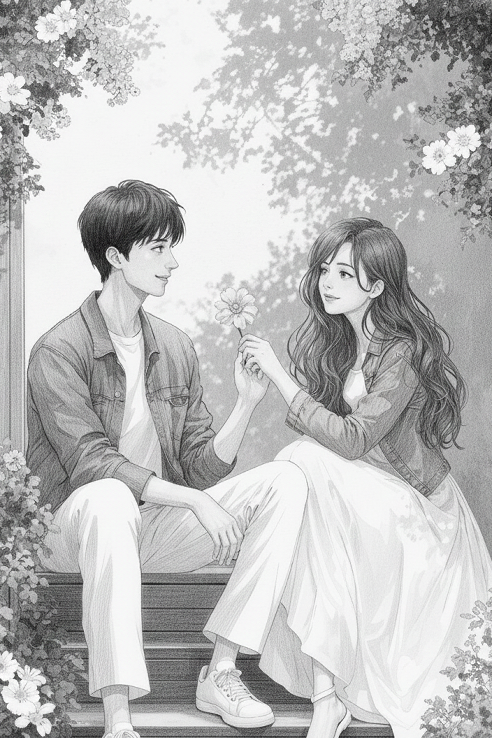 Romantic Couple AI Portrait