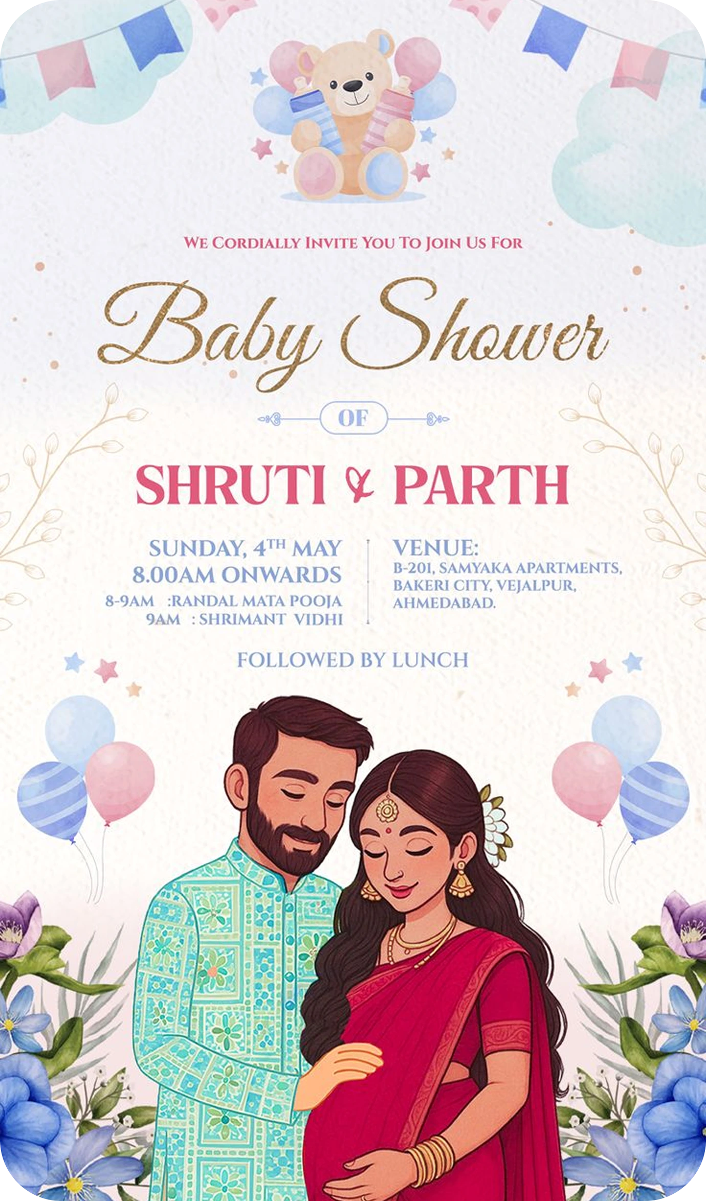 Baby Shower invitation maker with cute designs